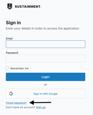 Sustainment Forgot Password